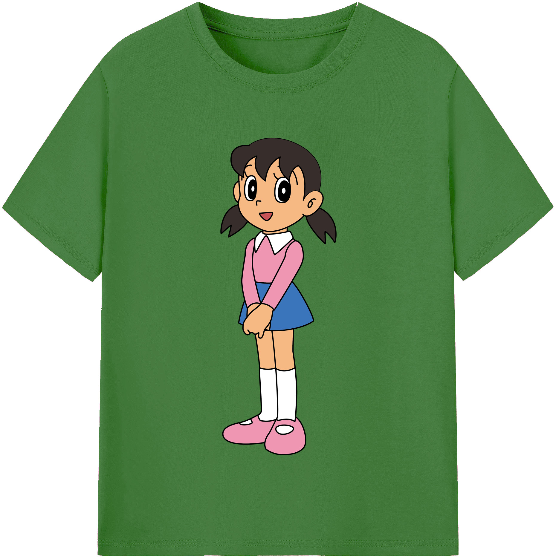 （画像用） ドラえもん みなもと しずか Doraemon Shizuka Minamoto レディースカジュアルプリントTシャツ（綿100％）